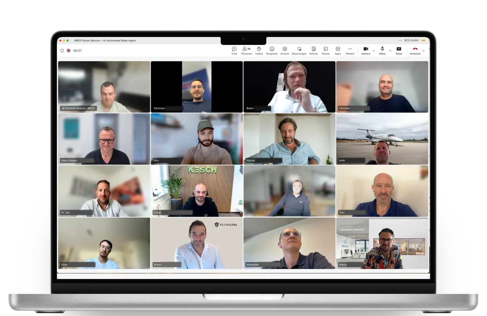Forum Session als Videokonferenz auf dem MacBook